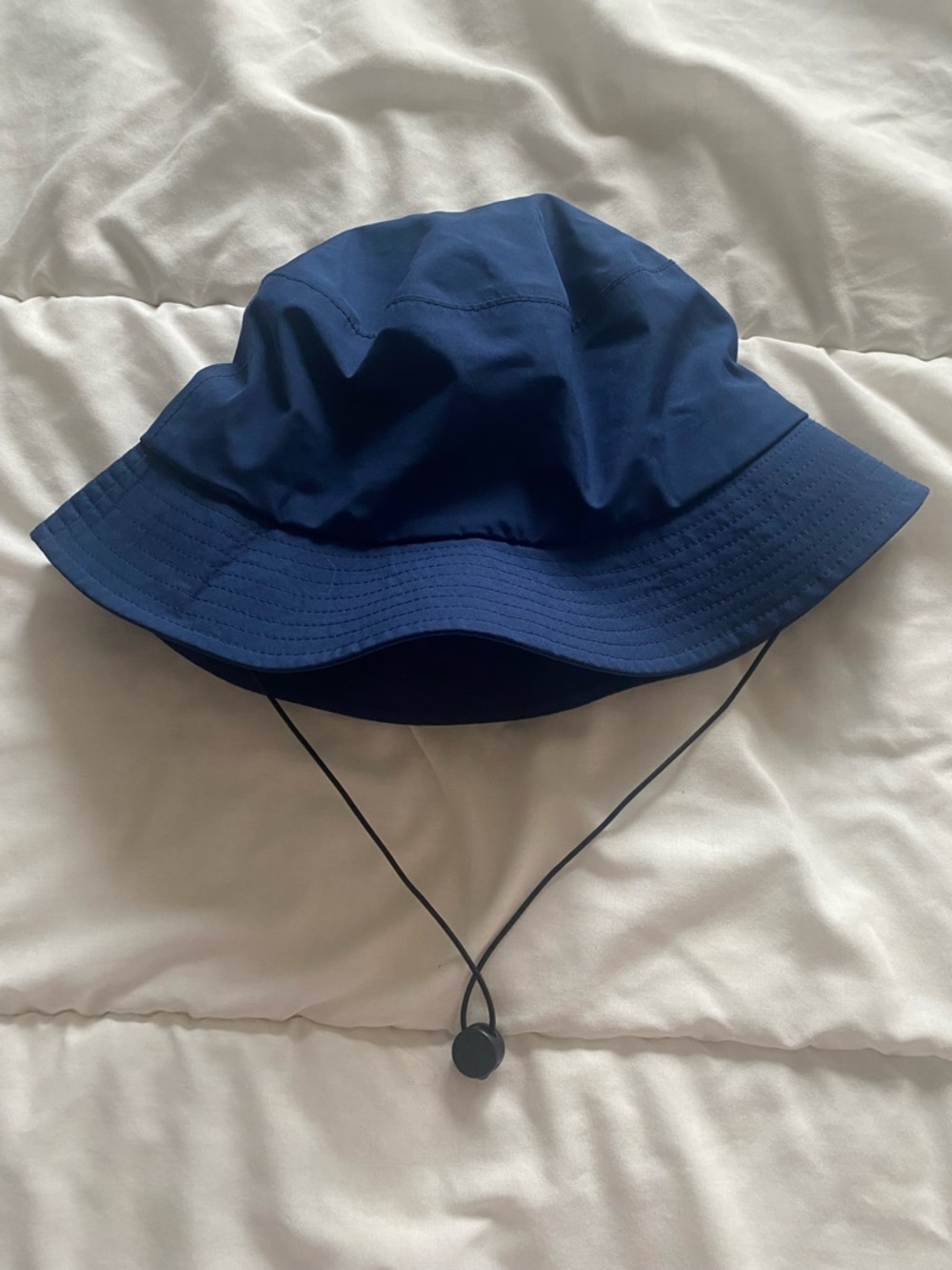 Navy Bucket Hat with Chin Strap